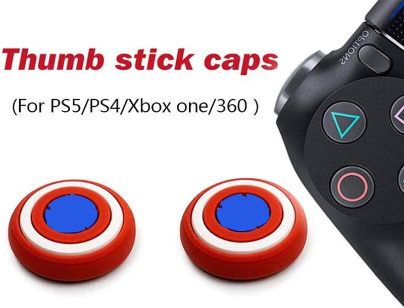 Jaeespon 10Pcs Analog Thumb Grip Stick Cover, Wireless Controllers Game Remote Joystick Cap, Fantastic Non-Slip Silicone Handle Protection Cover for PS5/PS4/Xbox one/360/NS PRO - Image 4